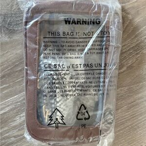 Brown Leather and Clear stadium bag